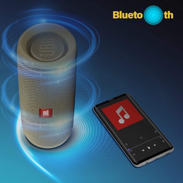 JBL Flip 5 Wireless Portable Bluetooth Speaker (Sand) 4