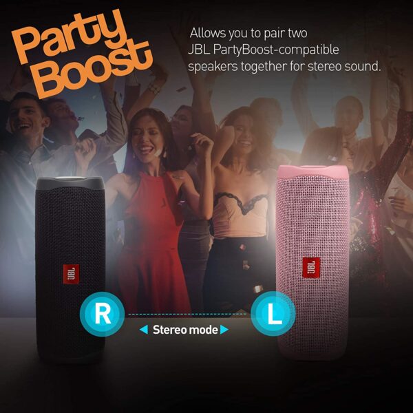 JBL Flip 5 Wireless Portable Bluetooth Speaker (Pink) 5