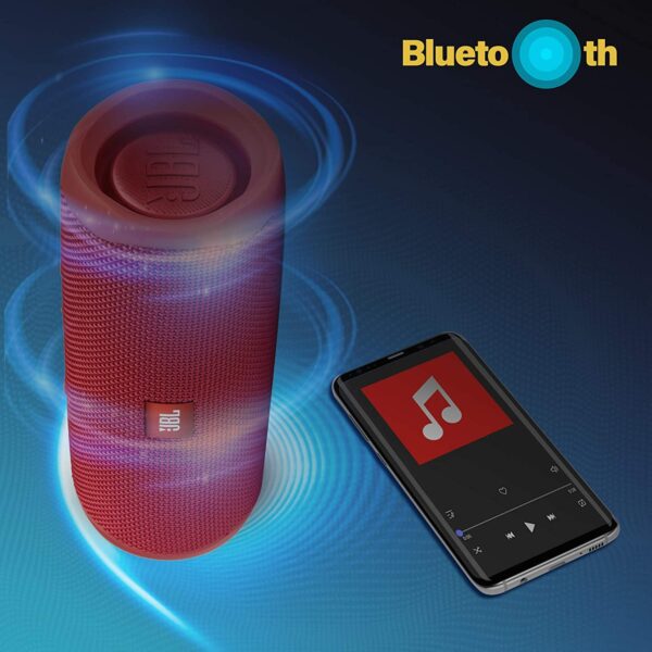 JBL Flip 5 Wireless Portable Bluetooth Speaker (Red) 3