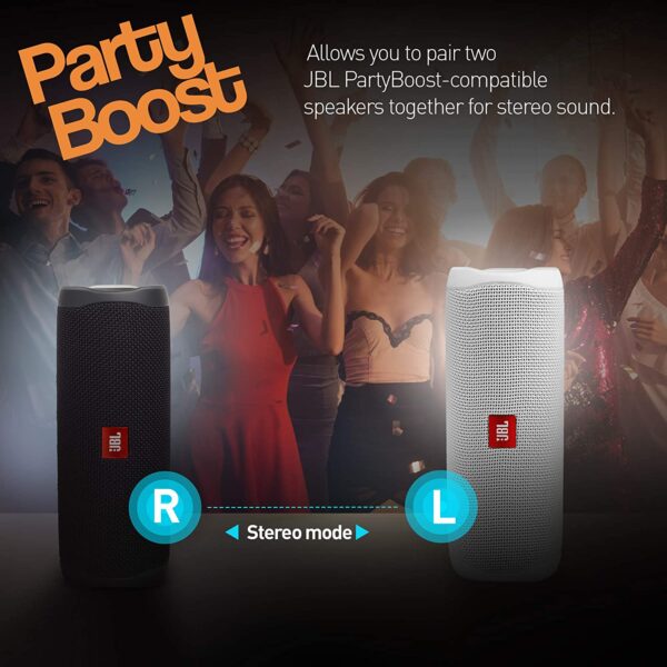 JBL Flip 5 Wireless Portable Bluetooth Speaker (White) 7