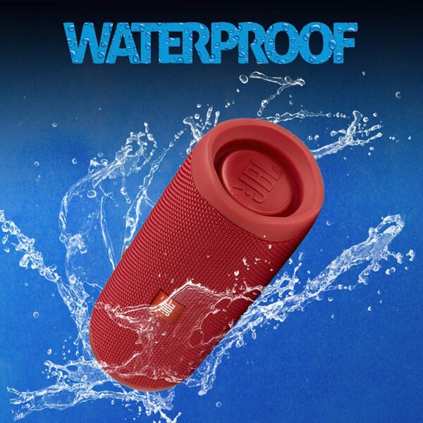 JBL Flip 5 Wireless Portable Bluetooth Speaker (Red) 4