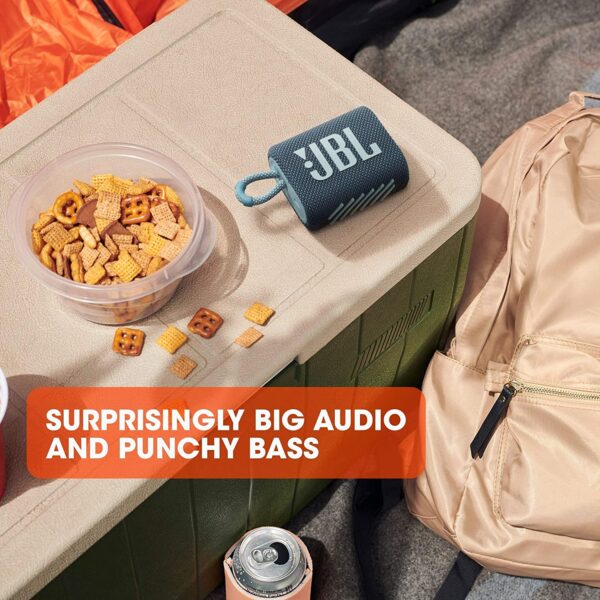 JBL GO3 Ultra Portable Dustproof Bluetooth Speaker (Blue) 3