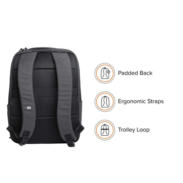 Mi Business Casual 21L Water Resistant Laptop Backpack (Dark Grey)