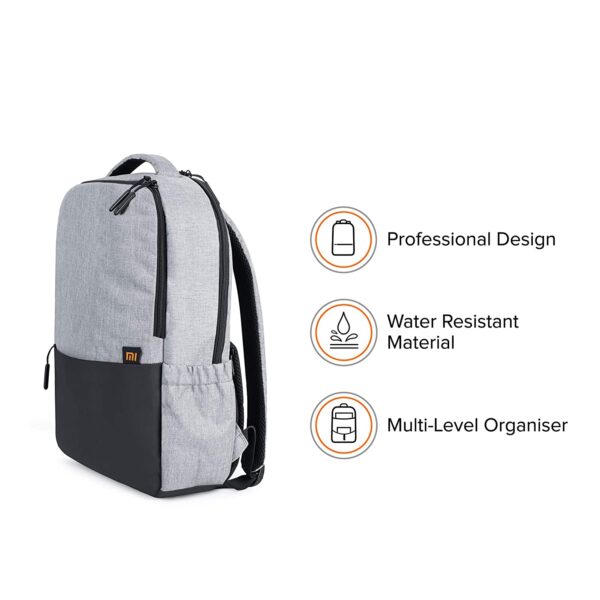 Mi Business Casual 21L Water Resistant Laptop Backpack (Light Grey)