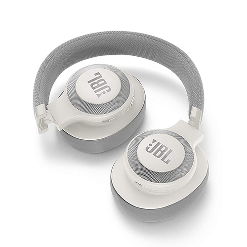 JBL E65BTNC Wireless Over-Ear Active Noise Cancelling Headphones (White)