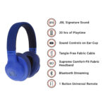 JBL E55BT Wireless Over-Ear Headphones with Mic (Blue)