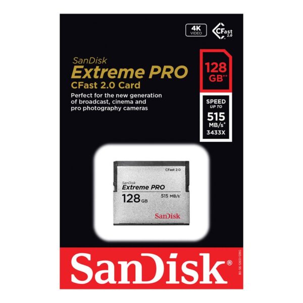 SanDisk 128GB Extreme Pro CFast 2.0 Memory Card