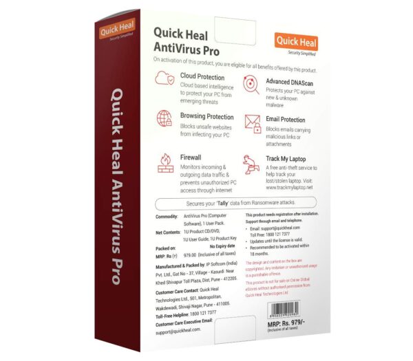 Quick Heal Antivirus Pro- 1 PC, 3 Years 2