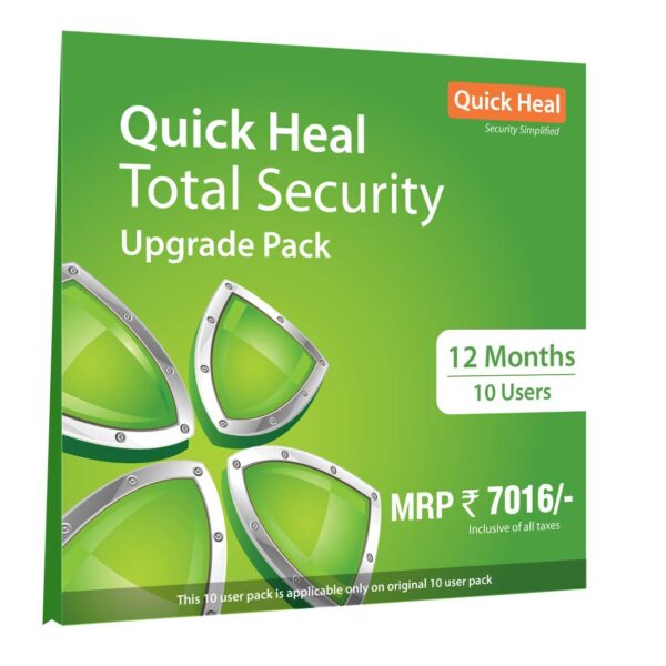 Quick Heal Total Security Renewal Upgrade Pack - 10 User, 1 Year (DVD) 1