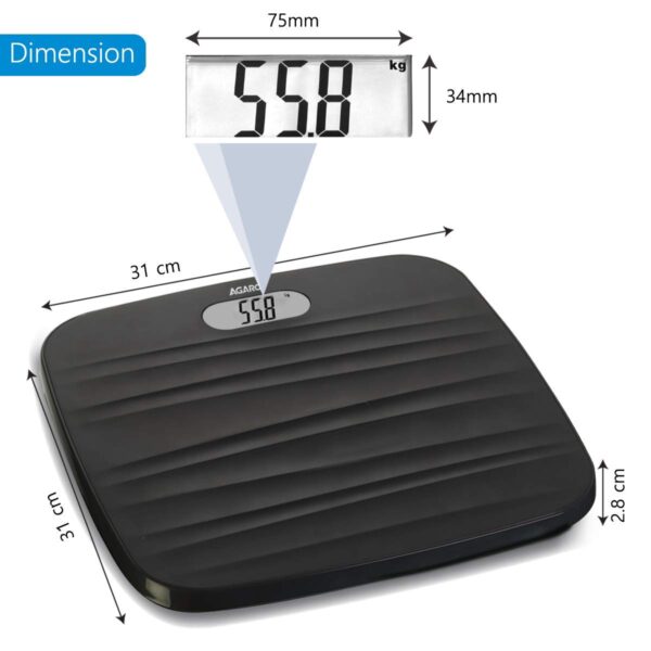 AGARO WS 502 Ultra-Lite Digital Personal Body Weighing Scale (Battery Included) 6