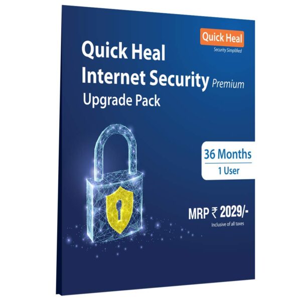 Quick Heal Internet Security- Renewal Pack - 1 PC, 3 Years (CD) 1