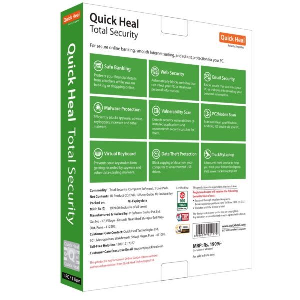 Quick Heal Total Security OEM - 1 User, 1 Year (DVD) 2