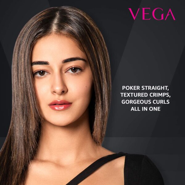 VEGA 3 in 1 Hair Styler - Straightener, Curler and Crimper (Black) 7
