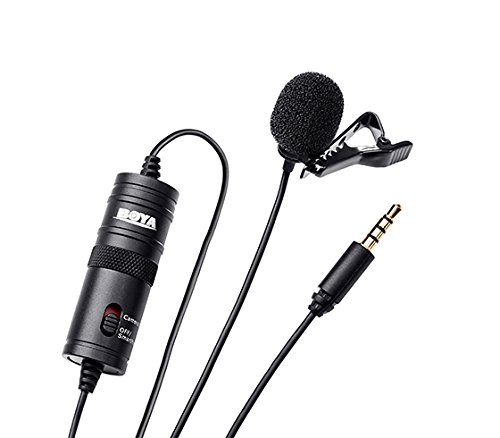 Boya BYM1 Omnidirectional Lavalier Condenser Microphone (Black) 1