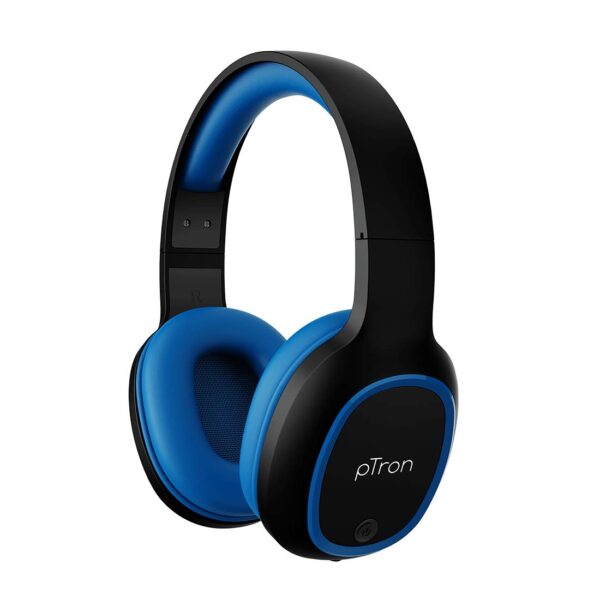 pTron Studio Over-Ear Bluetooth 5.0 Wireless Headphones (Blue) 1