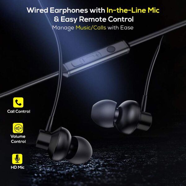 pTron Pride Lite HBE (High Bass Earphones) in-Ear Wired Headphones 2