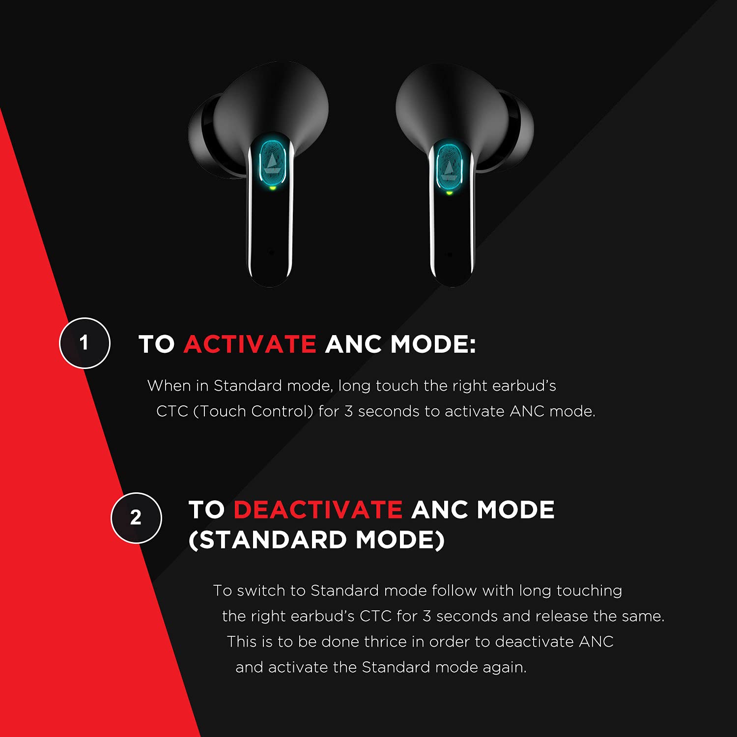 boAt Airdopes 701ANC Hybrid Truly Wireless Earbuds with Mic(Active ...