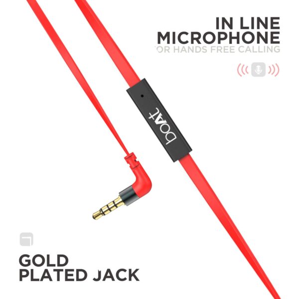 boAt BassHeads 225 in-Ear Wired Earphones with Super Extra Bass Wired Headset  (Red) 2