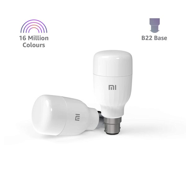 Mi LED Smart Color Bulb (B22) - (16 Million Colors + 11 Years Long Life + Compatible with Amazon Alexa and Google Assistant) 2