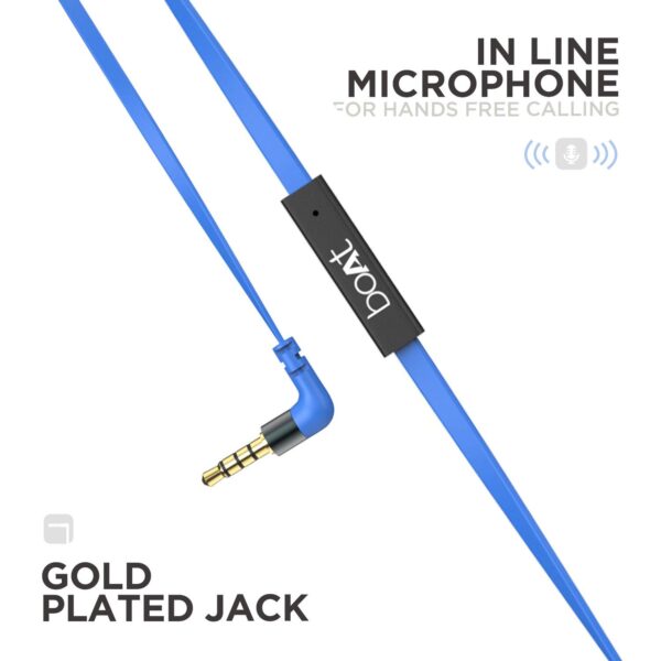 boAt BassHeads 225 in-Ear Wired Earphones Extra Bass Wired Headset (Blue) 2