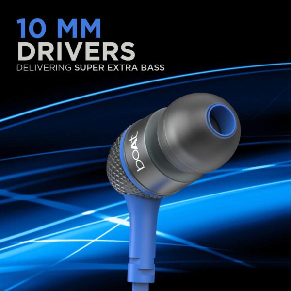 boAt BassHeads 225 in-Ear Wired Earphones Extra Bass Wired Headset (Blue) 5
