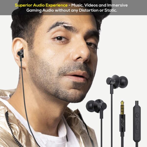 pTron Pride Lite HBE (High Bass Earphones) in-Ear Wired Headphones 6