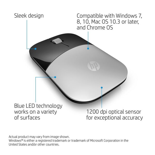 HP Z3700 Wireless Mouse (Silver) 4