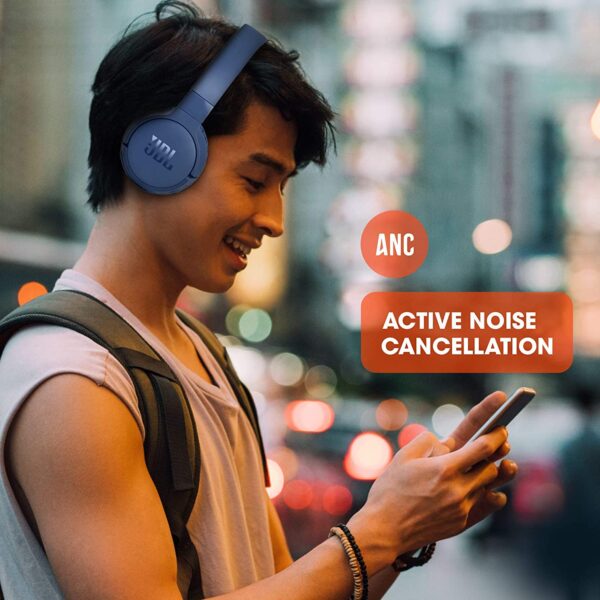 JBL Tune 660NC On-Ear Bluetooth Headphone (Blue) 6