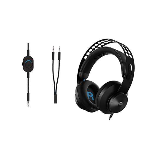 Lenovo Legion H300 Wired On Ear Headphones with Mic (Black, Grey) 1