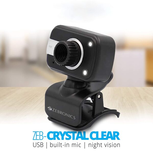 Zebronics Zeb-Crystal Clear Web Camera (Black) 3