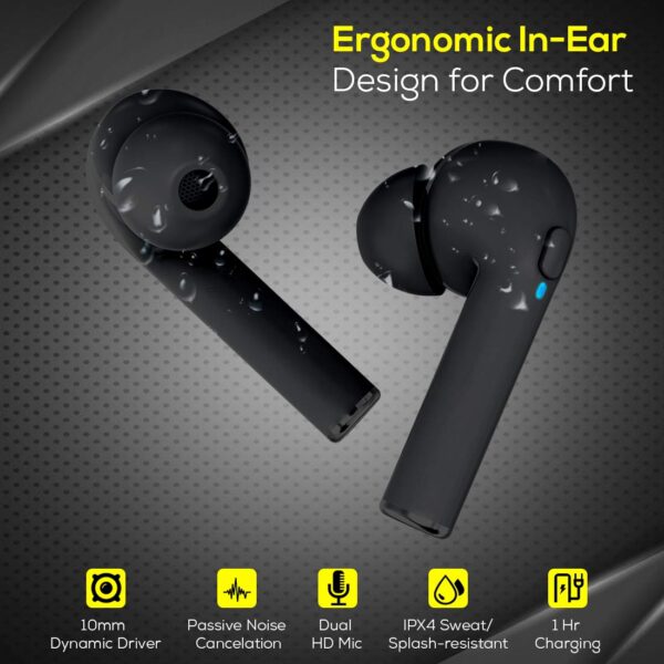 pTron Bassbuds Vista in-Ear True Wireless Bluetooth 5.1 Headphones 2