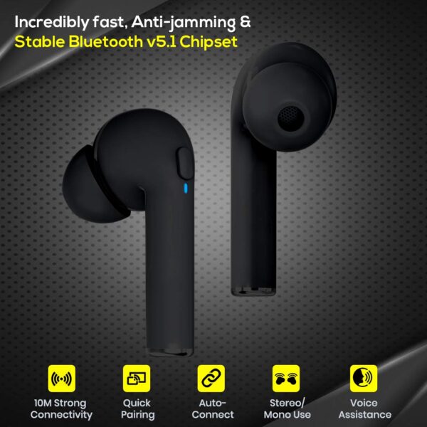 pTron Bassbuds Vista in-Ear True Wireless Bluetooth 5.1 Headphones 3