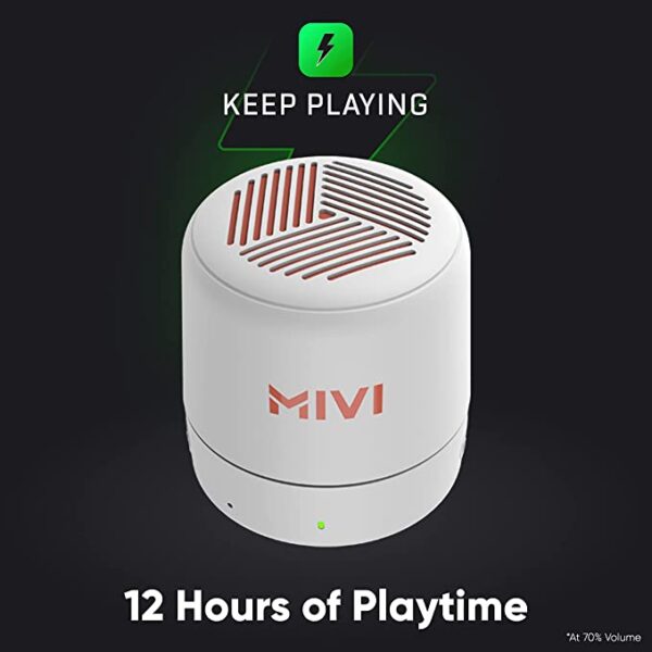Mivi Play Bluetooth Speaker (White) 5