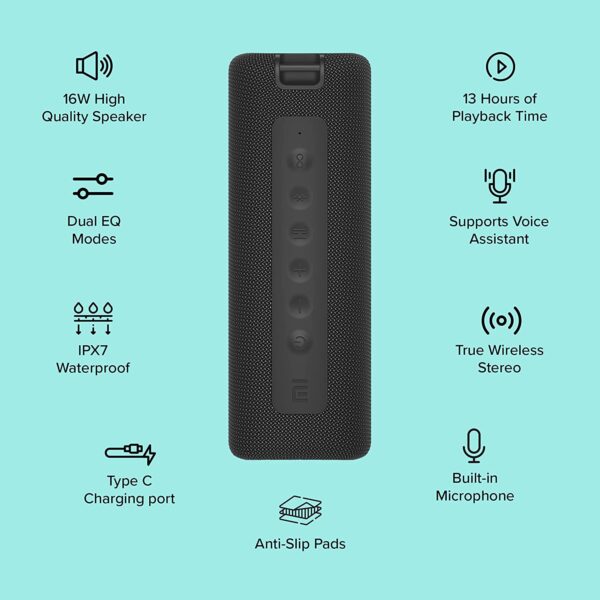 Mi Portable Bluetooth Speaker (Black) 3