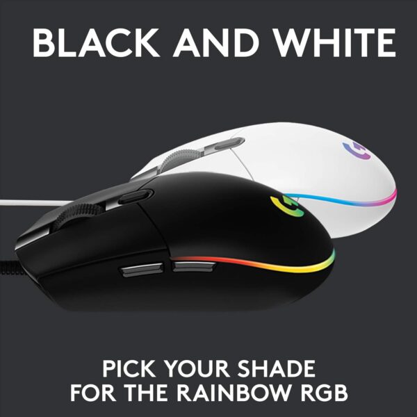 Logitech G102 Light Sync Gaming Mouse (White) 3