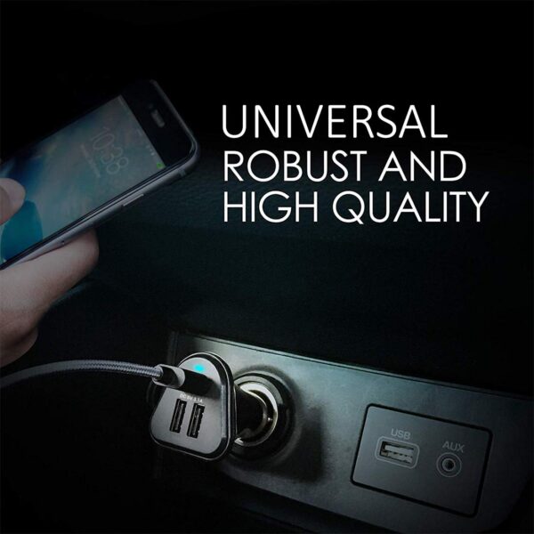 PTron Bullet 3.1A Fast Charging Car Charger (Black) 5