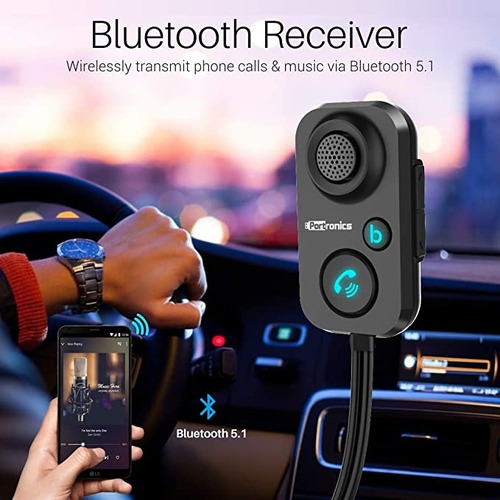 Portronics AUTO 12 in-Car Bluetooth Smart Audio Connecter(Black) 4