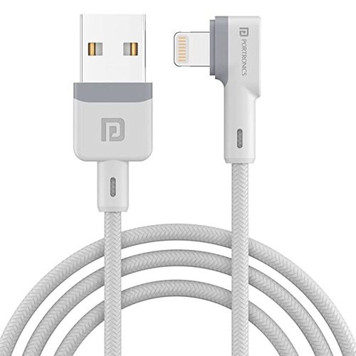 Portronics Konnect L 1.2M Lightning Fast Charging Cable (White) 1