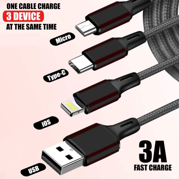 WeCool Nylon Braided Multifunction Fast Charging Cable 5