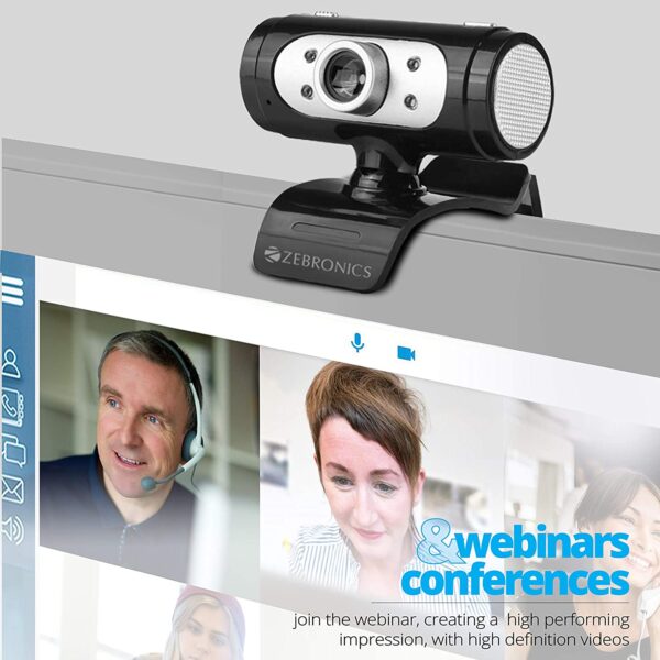 Zebronics Zeb-Ultimate Pro (Full HD) 1080p/30fps Webcam (Black) 5