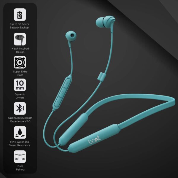 boAt 100 Wireless On-Neck Bluetooth V5.0 Earphones 5