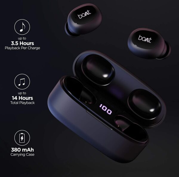 boAt Airdopes 121v2 True Buds Bluetooth V5.0 (Active Black) 6