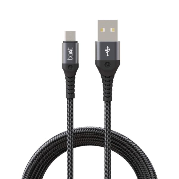 boAt Micro USB 550 Stress Resistant Cable (Mercurial Black) 1