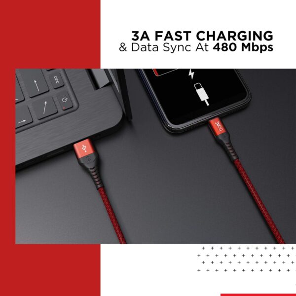boAt Micro USB 550 Stress Resistant Cable (Martian Red) 4