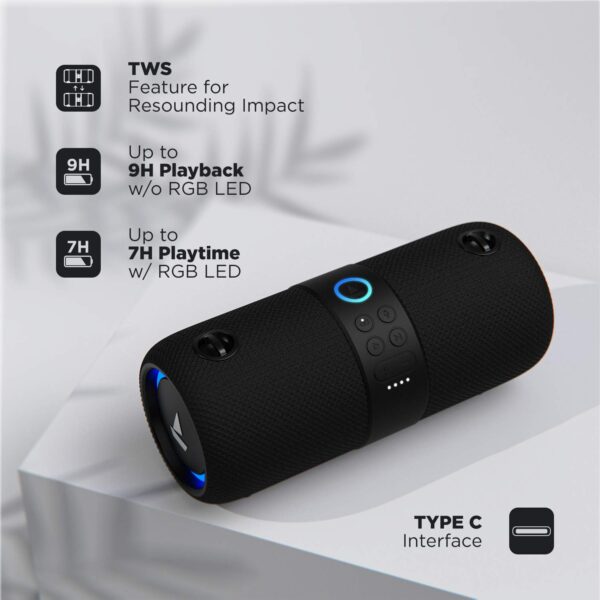 boAt Stone 1200 14W Bluetooth Speaker (Black) 4