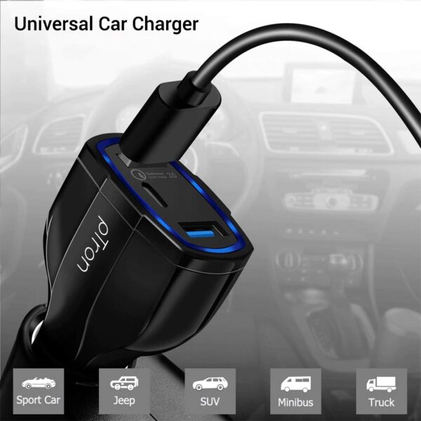 pTron Bullet Pro 36W Fast Car Charger Adapter 3