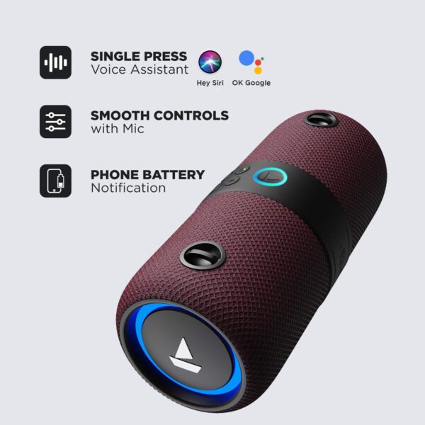boAt Stone 1200 14W Bluetooth Speaker (Maroon) 2