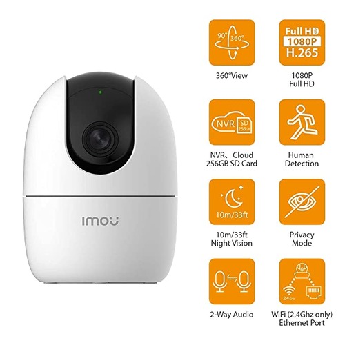 (Open Box) Imou 360° 1080P Full HD Smart Security Camera (White) 4
