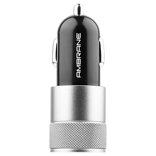 Ambrane 12W Fast Car Charger Dual USB (Black) 1