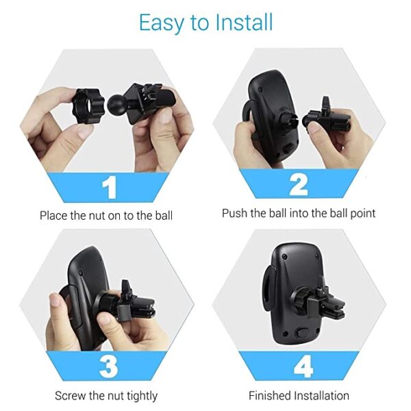 Portronics CLAMP X Car Mobile Holder For Clip (Z-Black) 5